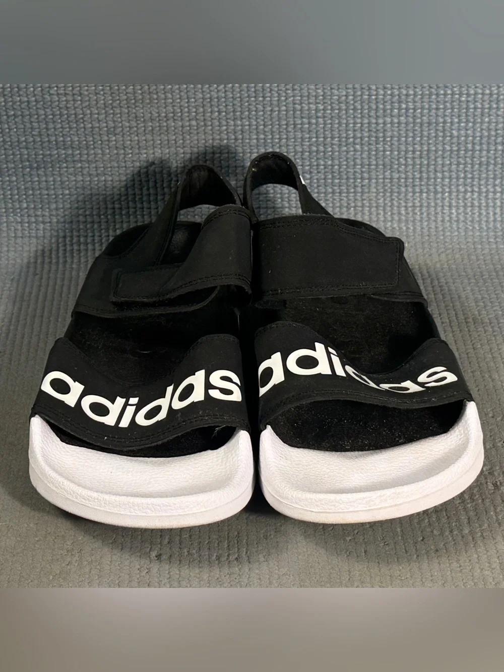 Adidas Adilette Sandals Black White Men’s Size 9